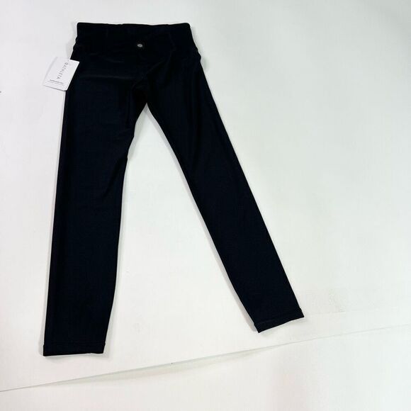 Athleta Legging Womens Medium Black Lustre Elation Shine Tight High Rise New - Picture 9 of 11